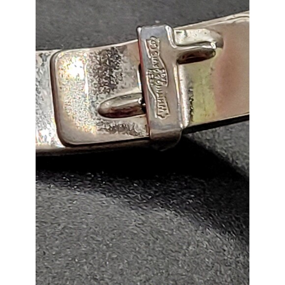 Whiting and Davis Silver tone Clamp Bracelet - Picture 8 of 12